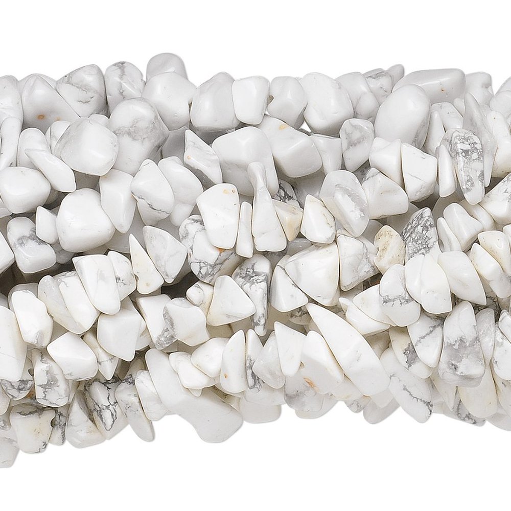 White Howlite (Natural) Chip Strand 34 Inches